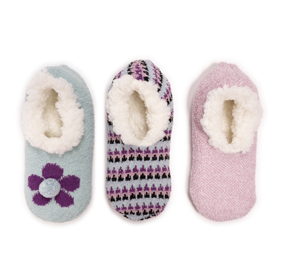 Image 556448_ALTMORE5.jpg, Product 556-448 / Price $29.99, Muk Luks Aloe Infused Ballerina Slipper Socks (3-pack) from Muk Luks on TSC.ca's Clothing & Shoes department