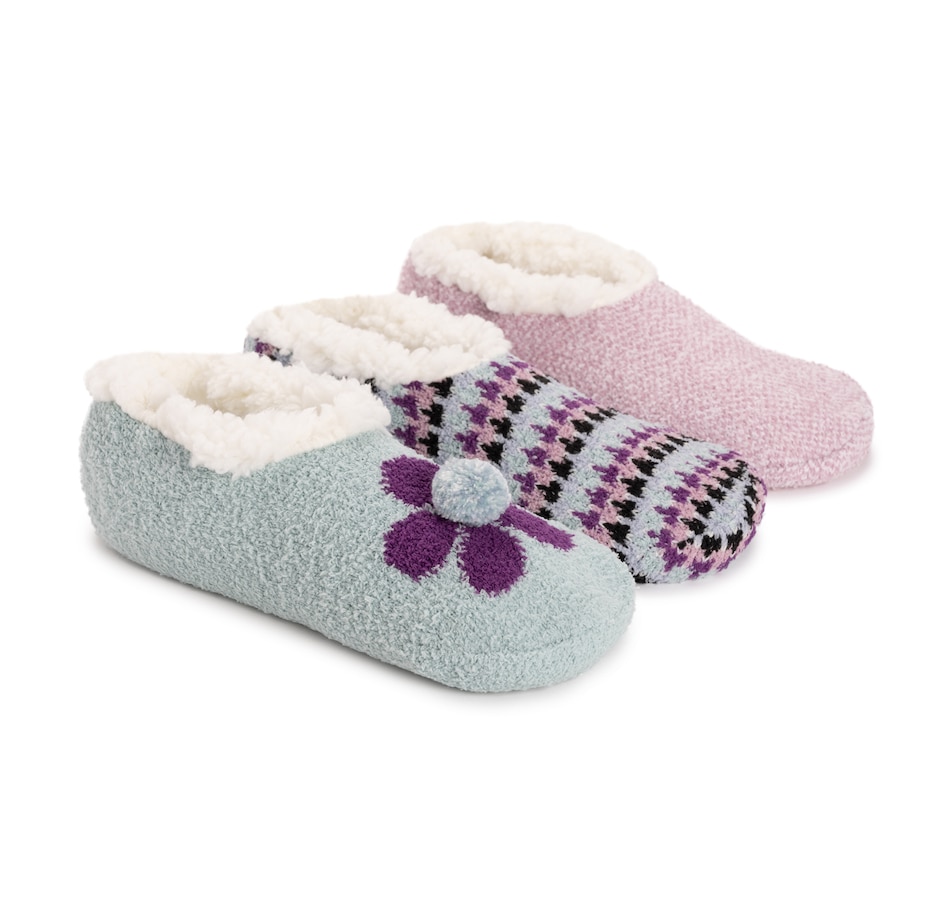 Image 556448_MTPRP.jpg, Product 556-448 / Price $29.99, Muk Luks Aloe Infused Ballerina Slipper Socks (3-pack) from Muk Luks on TSC.ca's Clothing & Shoes department