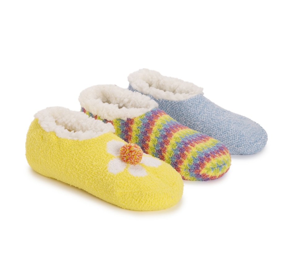 Image 556448_YMU.jpg, Product 556-448 / Price $29.99, Muk Luks Aloe Infused Ballerina Slipper Socks (3-pack) from Muk Luks on TSC.ca's Clothing & Shoes department
