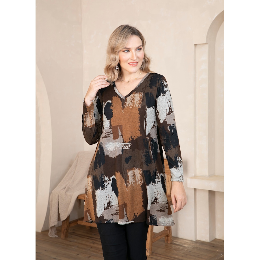 Image 556464_COF.jpg, Product 556-464 / Price $25.33, Orange Fashion Village V-Neck Tunic Top from Orange Fashion Village on TSC.ca's Fashion department