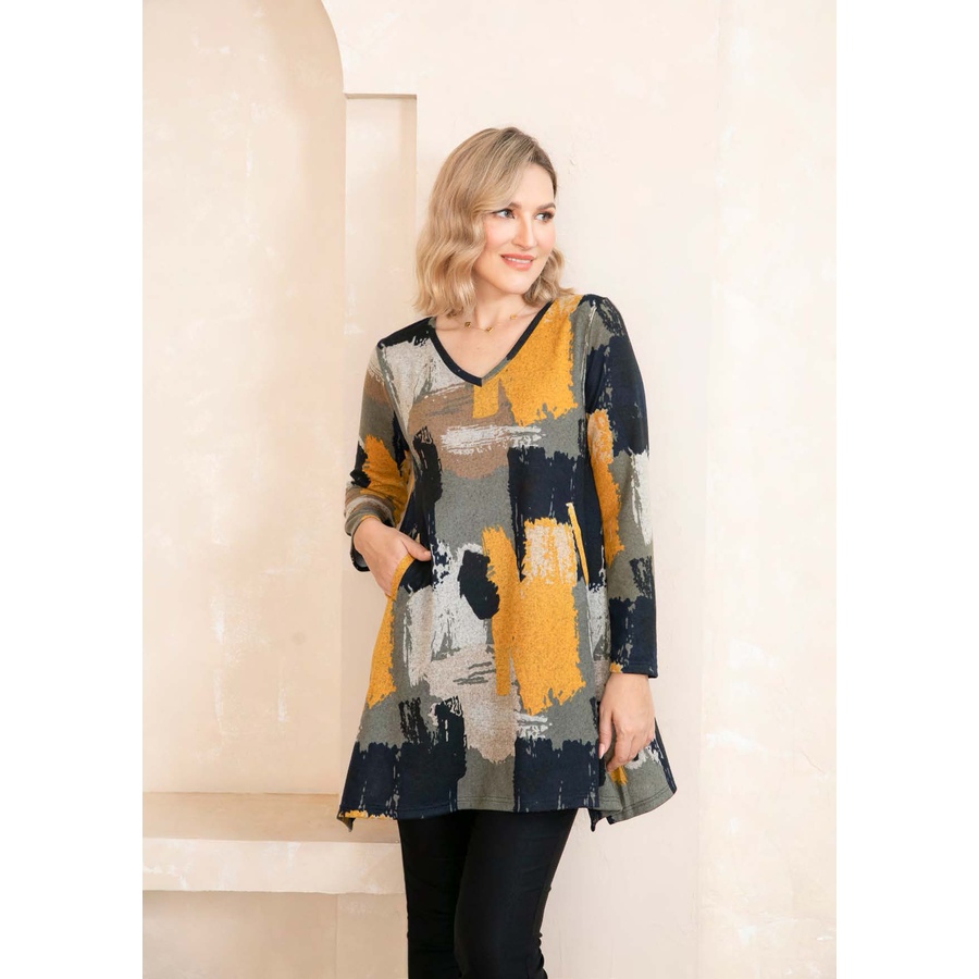 Image 556464_NVY.jpg, Product 556-464 / Price $25.33, Orange Fashion Village V-Neck Tunic Top from Orange Fashion Village on TSC.ca's Fashion department
