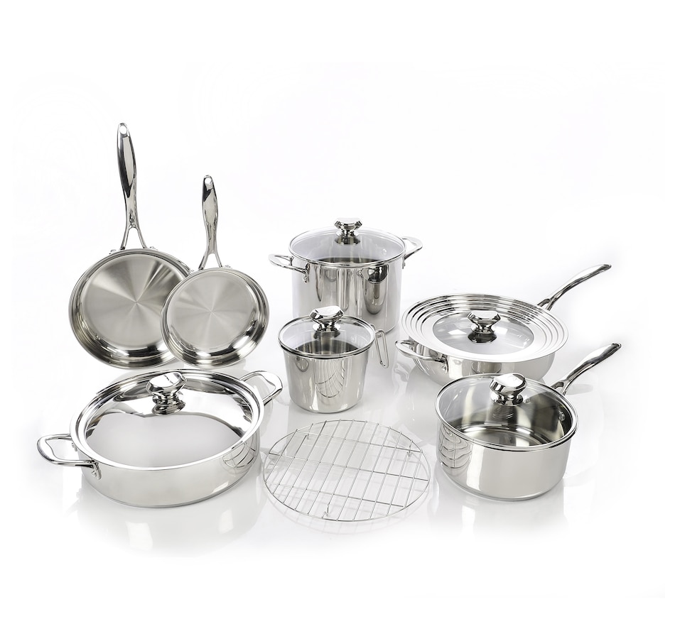 tsc.ca - Wolfgang Puck Bistro Elite 13-Piece Stainless Steel Cookware Set Wolfgang Puck Stainless Steel Cookware Sets