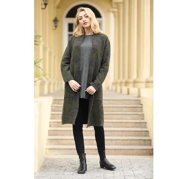 Orange Fashion Village Long Duster Cardigan