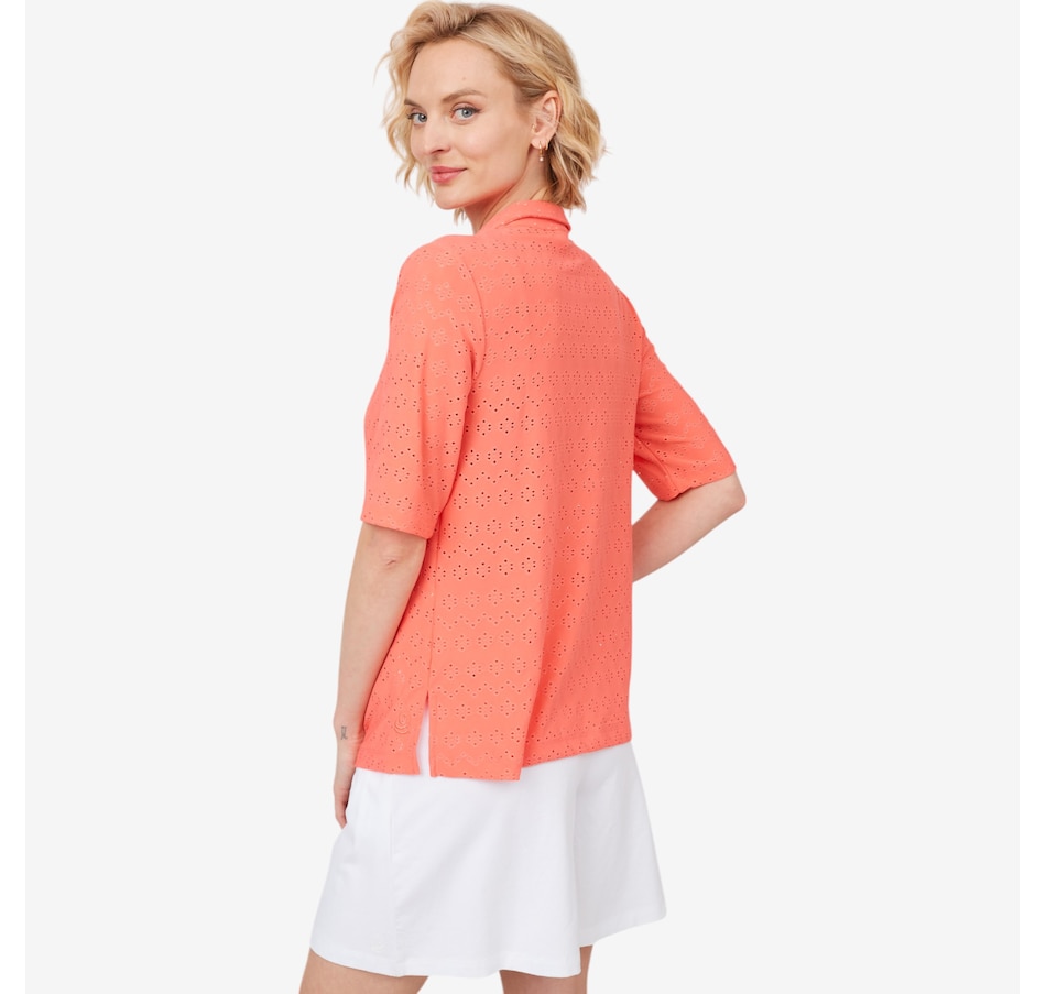 Image 560731_ALTMORE1.jpg, Product 560-731 / Price $19.33, Cuddl Duds Eyelet Button Up Shirt from Cuddl Duds on TSC.ca's Fashion department