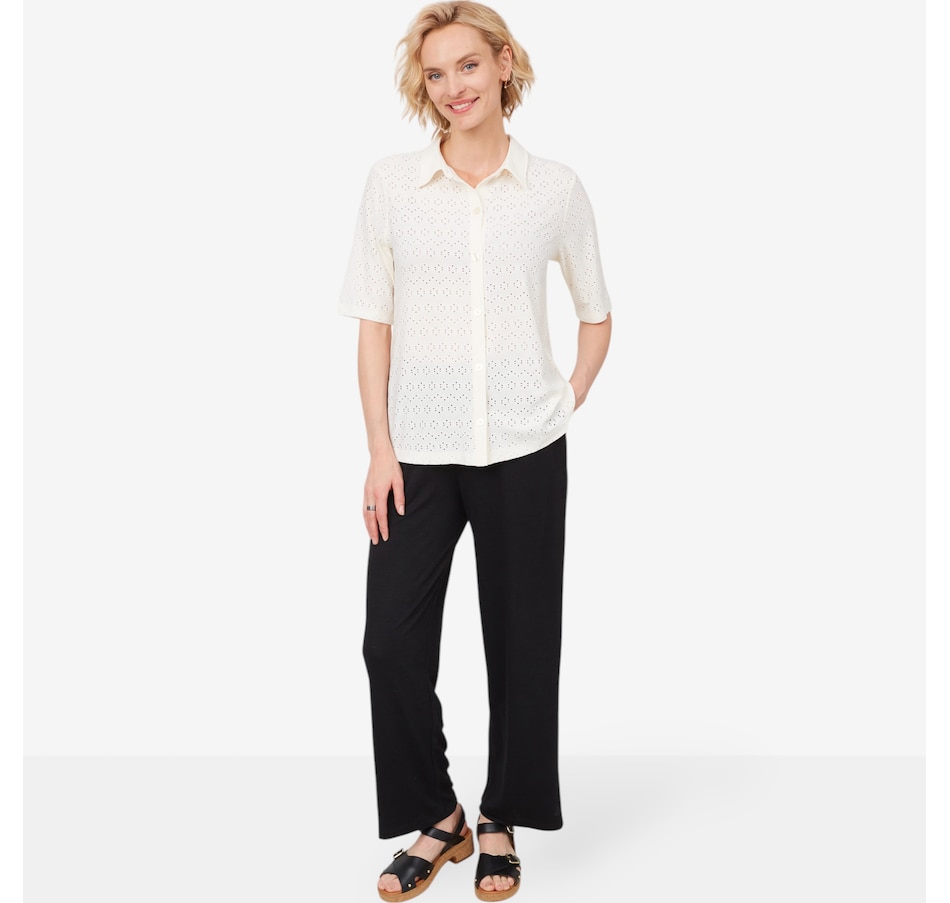 Image 560731_ALTMORE2.jpg, Product 560-731 / Price $19.33, Cuddl Duds Eyelet Button Up Shirt from Cuddl Duds on TSC.ca's Fashion department