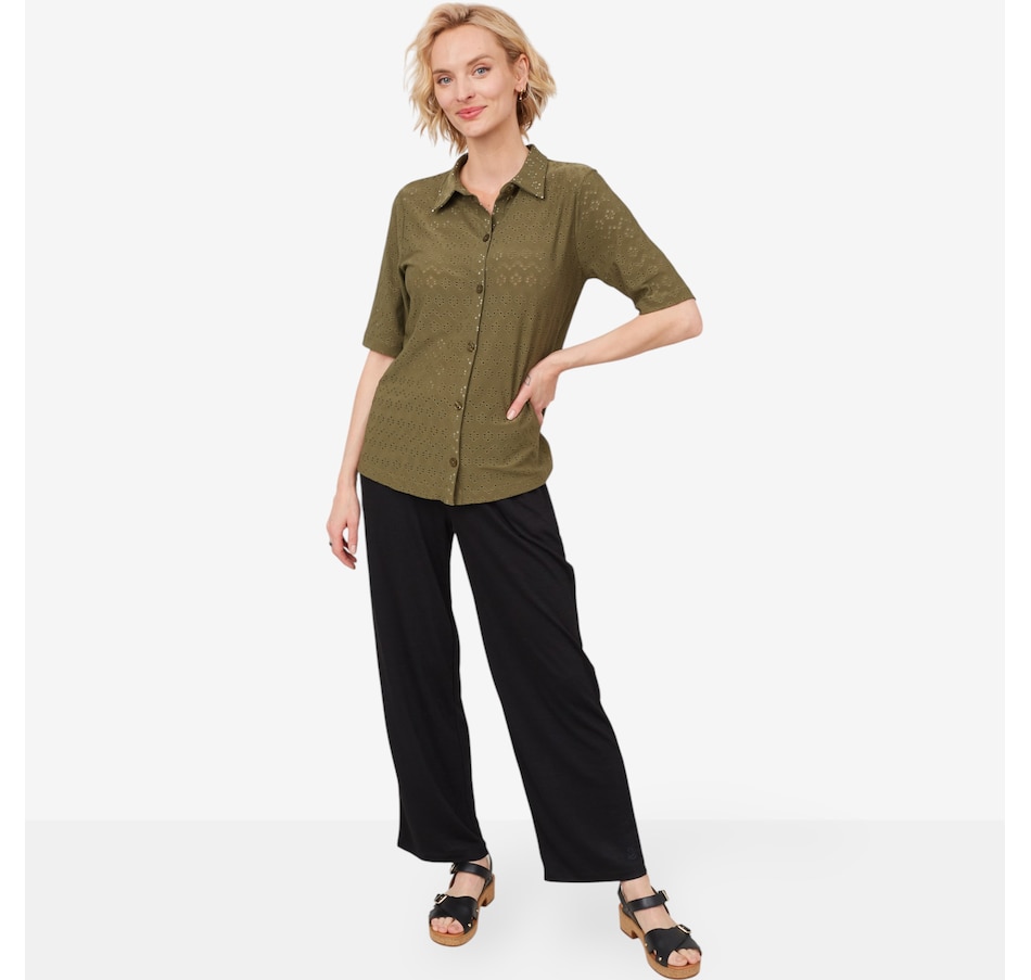 Image 560731_ALTMORE3.jpg, Product 560-731 / Price $19.33, Cuddl Duds Eyelet Button Up Shirt from Cuddl Duds on TSC.ca's Fashion department