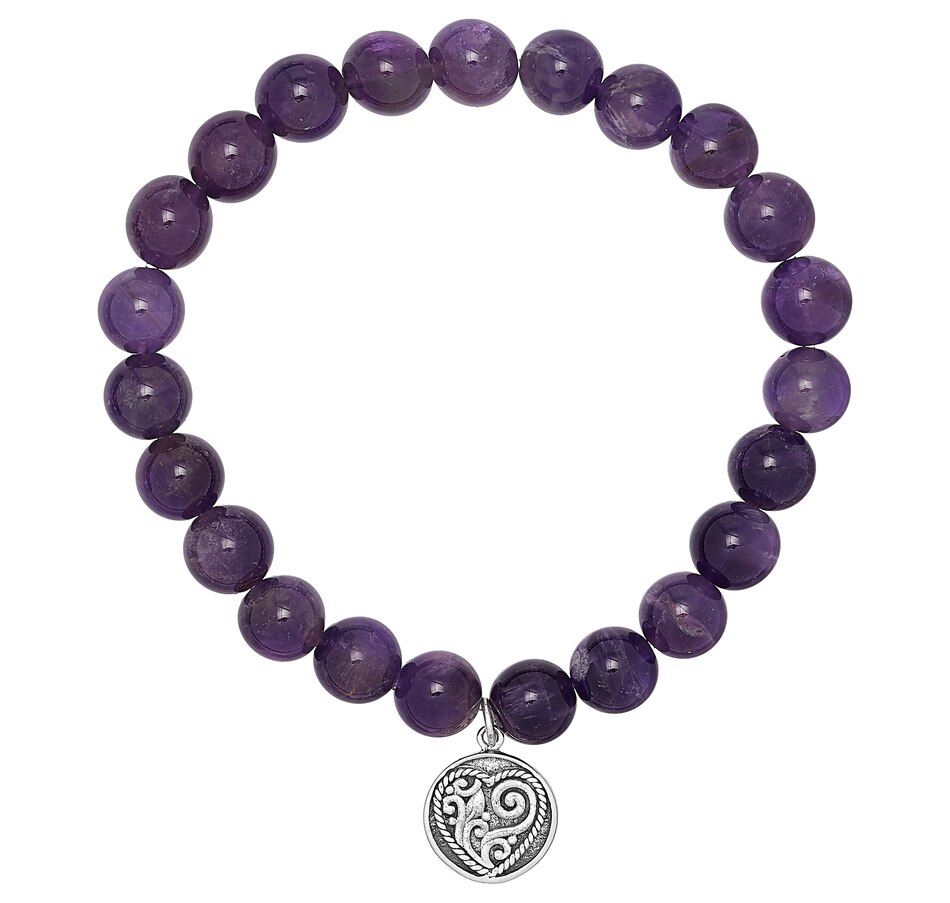 Image 560918_AMY.jpg, Product 560-918 / Price $35.88, Samuel B Collection Sterling Silver Stretch Bead Bracelet with Charm from Samuel B. Collection on TSC.ca's Jewellery department