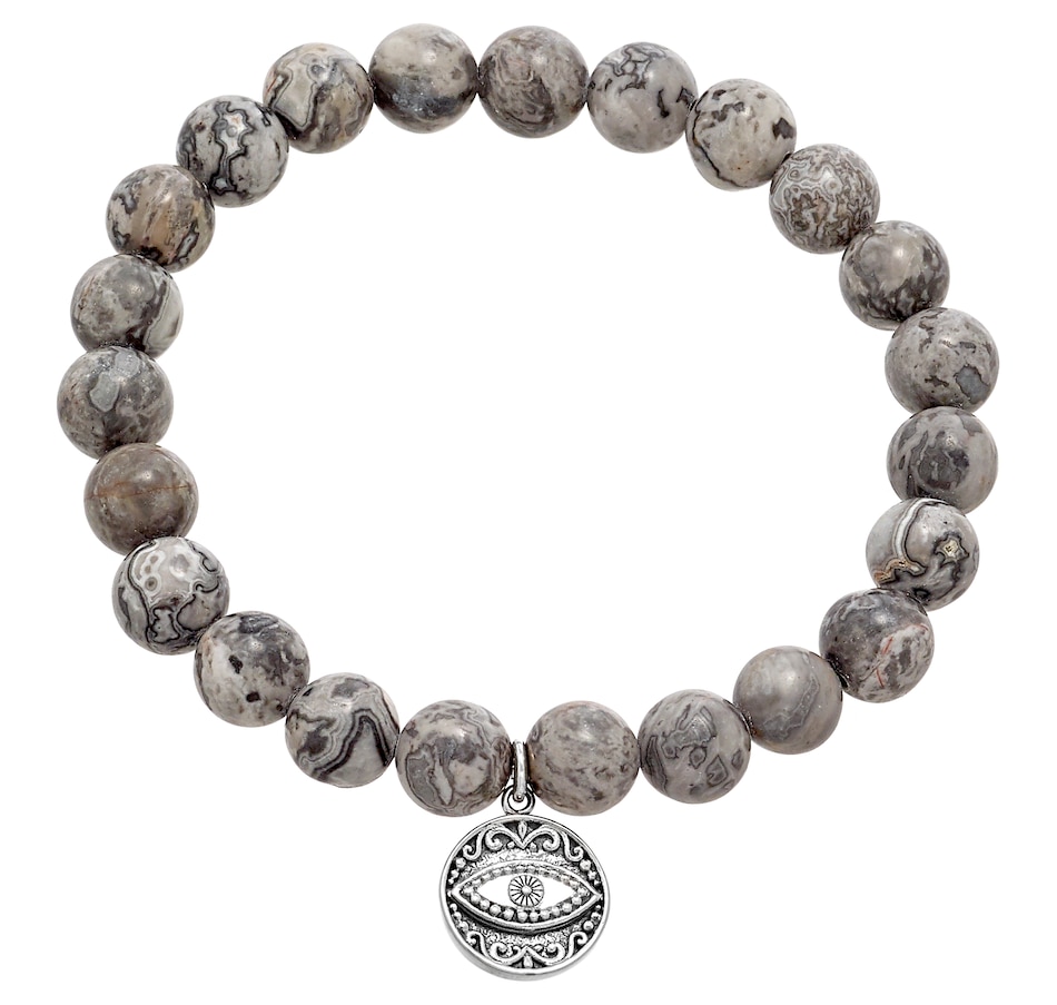 Image 560918_GAJAS.jpg, Product 560-918 / Price $35.88, Samuel B Collection Sterling Silver Stretch Bead Bracelet with Charm from Samuel B. Collection on TSC.ca's Jewellery department