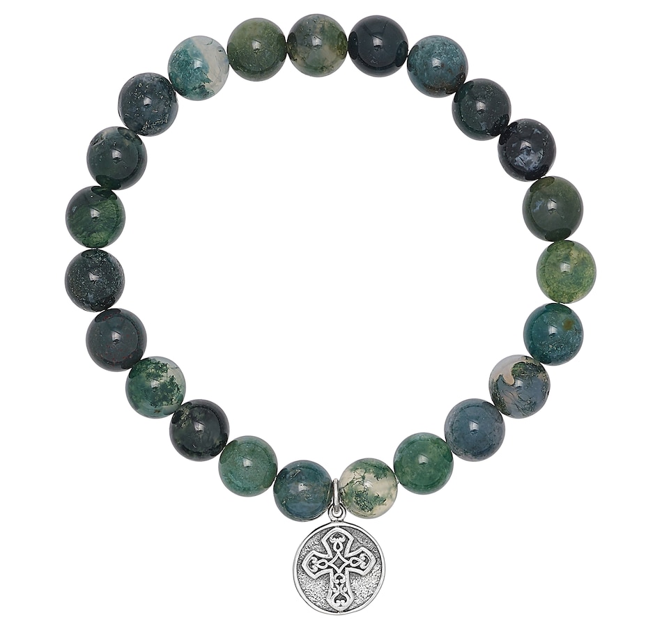 Image 560918_GSAG.jpg, Product 560-918 / Price $35.88, Samuel B Collection Sterling Silver Stretch Bead Bracelet with Charm from Samuel B. Collection on TSC.ca's Jewellery department