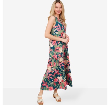 Cuddl Duds Flexwear Tiered Maxi Dress