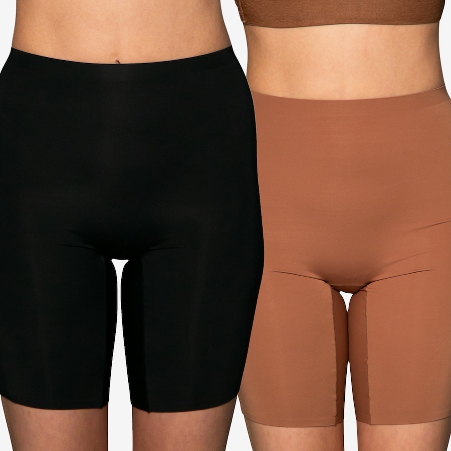 Image 595355_BKGMY.jpg, Product 595-355 / Price $44.99, Rhonda Shear Butterknit Longline Shaper Short (2-pack) from Rhonda Shear Shapewear on TSC.ca's Fashion department