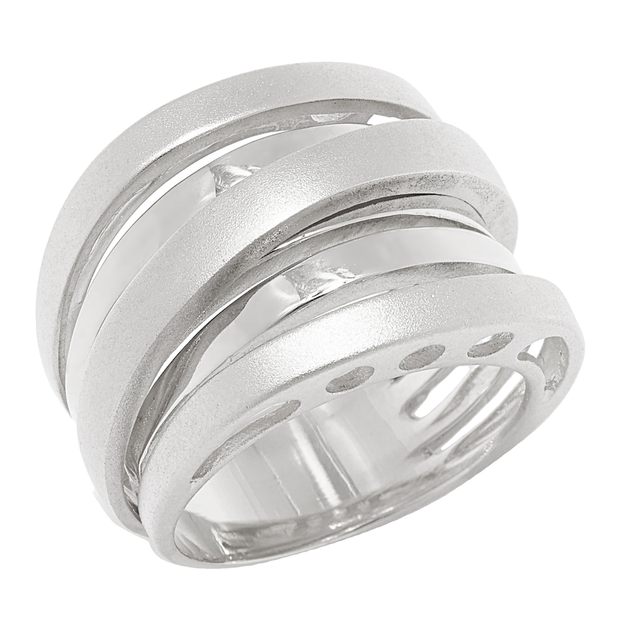 Image 597725_WGL.jpg, Product 597-725 / Price $3,299.99, UNOAERRE 18K Gold Iconic Two Textured Crossover Ring from UnoAErre Jewellery on TSC.ca's Jewellery department