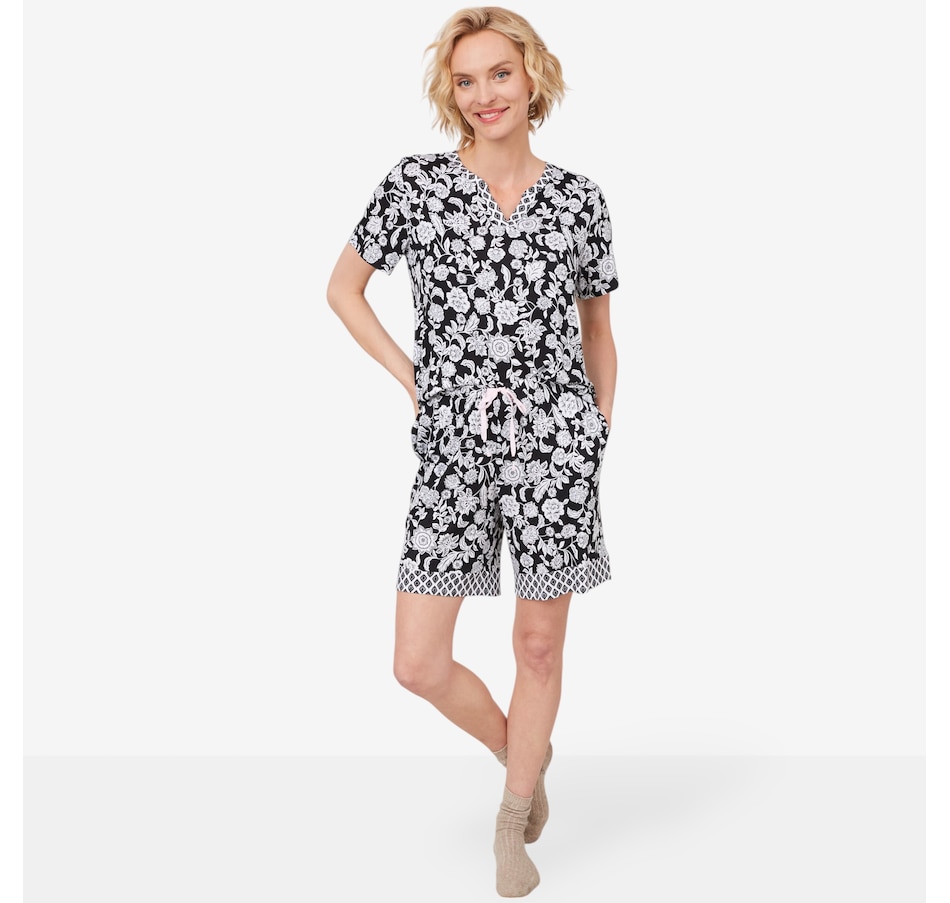 Image 598654_BKF.jpg, Product 598-654 / Price $44.88, Cuddl Duds Smooth Jersey Dreaming On The Edge PJ Set from Cuddl Duds on TSC.ca's Fashion department