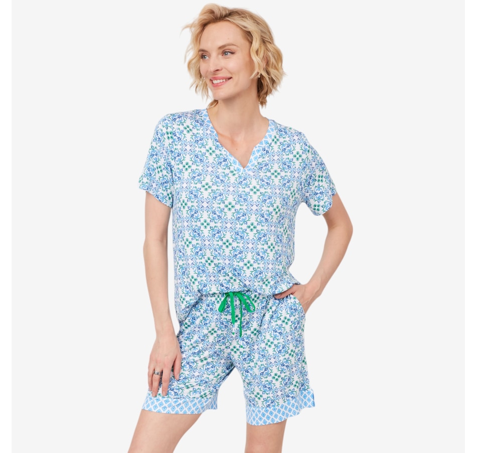Image 598654_BLUMN.jpg, Product 598-654 / Price $44.88, Cuddl Duds Smooth Jersey Dreaming On The Edge PJ Set from Cuddl Duds on TSC.ca's Fashion department