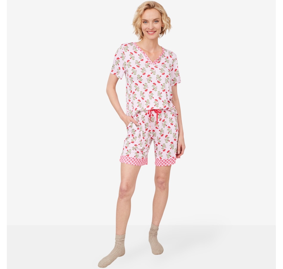 Image 598654_PKPY.jpg, Product 598-654 / Price $44.88, Cuddl Duds Smooth Jersey Dreaming On The Edge PJ Set from Cuddl Duds on TSC.ca's Fashion department