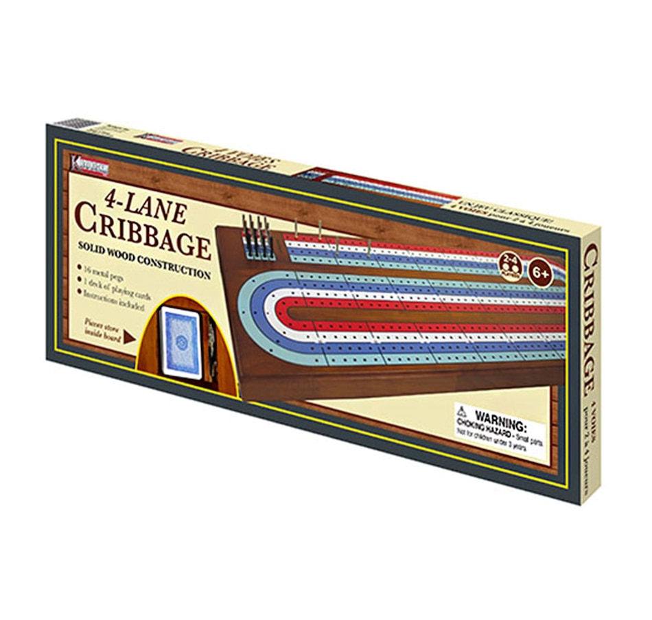 Image 600972.jpg, Product 600-972 / Price $46.99, Kroeger 4-Track Cribbage Board Set with Playing Cards on TSC.ca's Toys & Hobbies department