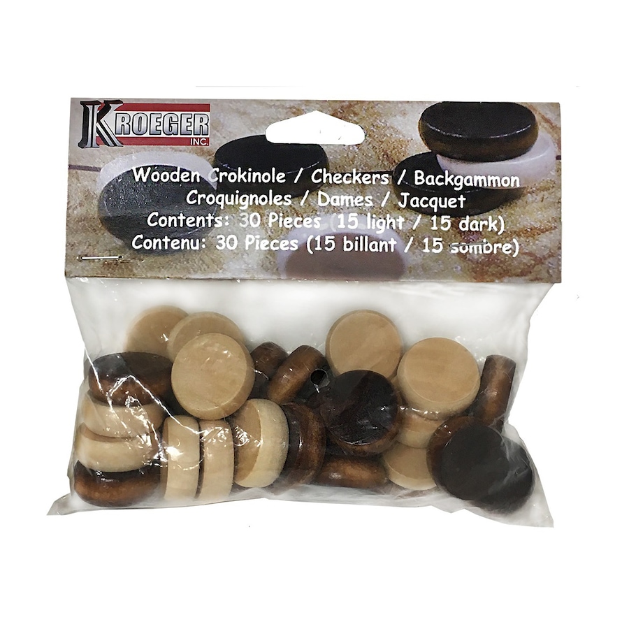 Image 600974.jpg, Product 600-974 / Price $10.99, Wooden Crokinole/Checkers/Backgammon Replacement Discs (30-Pieces)  on TSC.ca's Toys & Hobbies department