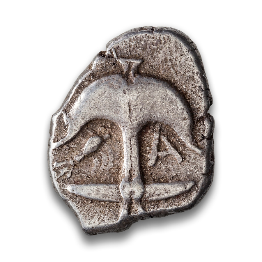 Image 603174_ALTMORE2.jpg, Product 603-174 / Price $169.95, Ancient Greek Gorgon Design Silver Drachm, City of Apollo, 450–350 BCE from Canadian Coin & Currency on TSC.ca's Coins department