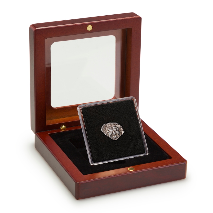 Image 603174_ALTMORE3.jpg, Product 603-174 / Price $169.95, Ancient Greek Gorgon Design Silver Drachm, City of Apollo, 450–350 BCE from Canadian Coin & Currency on TSC.ca's Coins department
