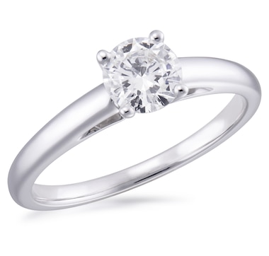 Canadian Dreams 14k White Gold .60ctw Diamond Solitaire Ring