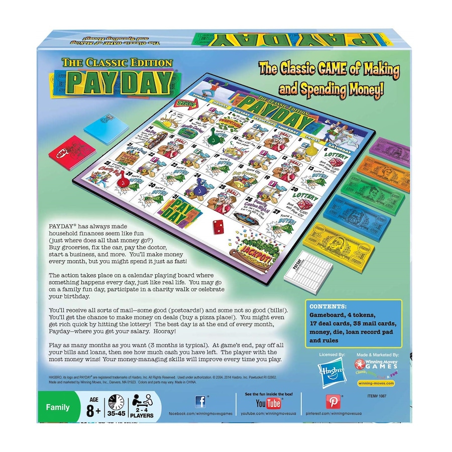 Image 603995_ALTMORE1.jpg, Product 603-995 / Price $31.99, Winning Moves Games - PayDay Board Game Classic Edition from Winning Moves on TSC.ca's Toys & Hobbies department