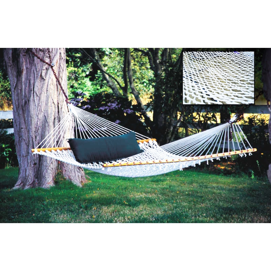 Image 608587_WHT.jpg, Product 608-587 / Price $107.99, Vivere Polyester Rope Hammock from Vivere on TSC.ca's Home & Garden department