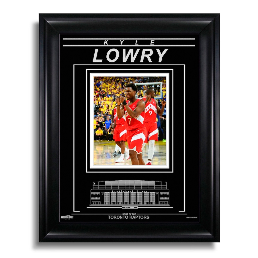Image 609572.jpg, Product 609-572 / Price $129.99, Kyle Lowry Toronto Raptors Engraved Framed Photo - 2019 NBA Finals on TSC.ca's Sports department