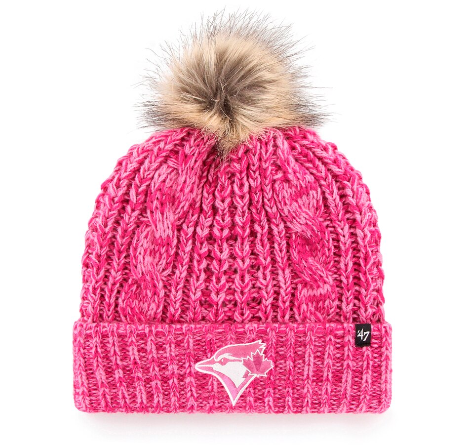 Image 609744.jpg, Product 609-744 / Price $36.99, Girls' Toronto Blue Jays MLB Meeko Magenta Cuff Knit Toque on TSC.ca's Sports department