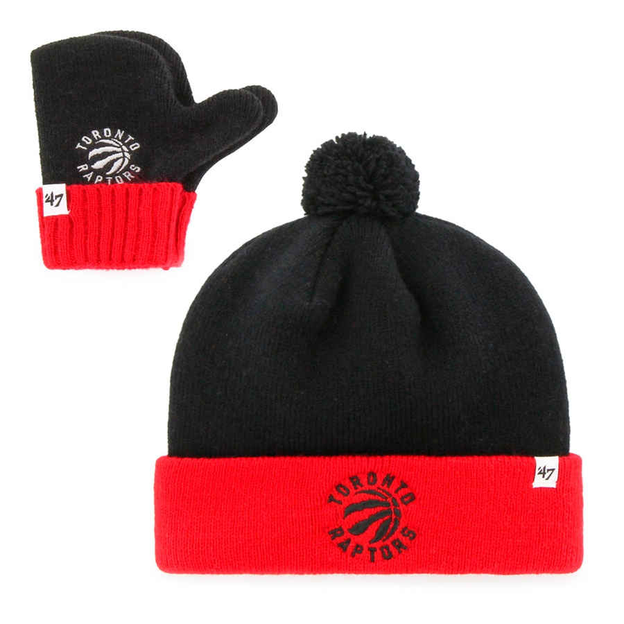 Image 609746.jpg, Product 609-746 / Price $36.99, Infant Toronto Raptors NBA Bam Bam Mitten and Toque Set from Fanatics on TSC.ca's Sports department