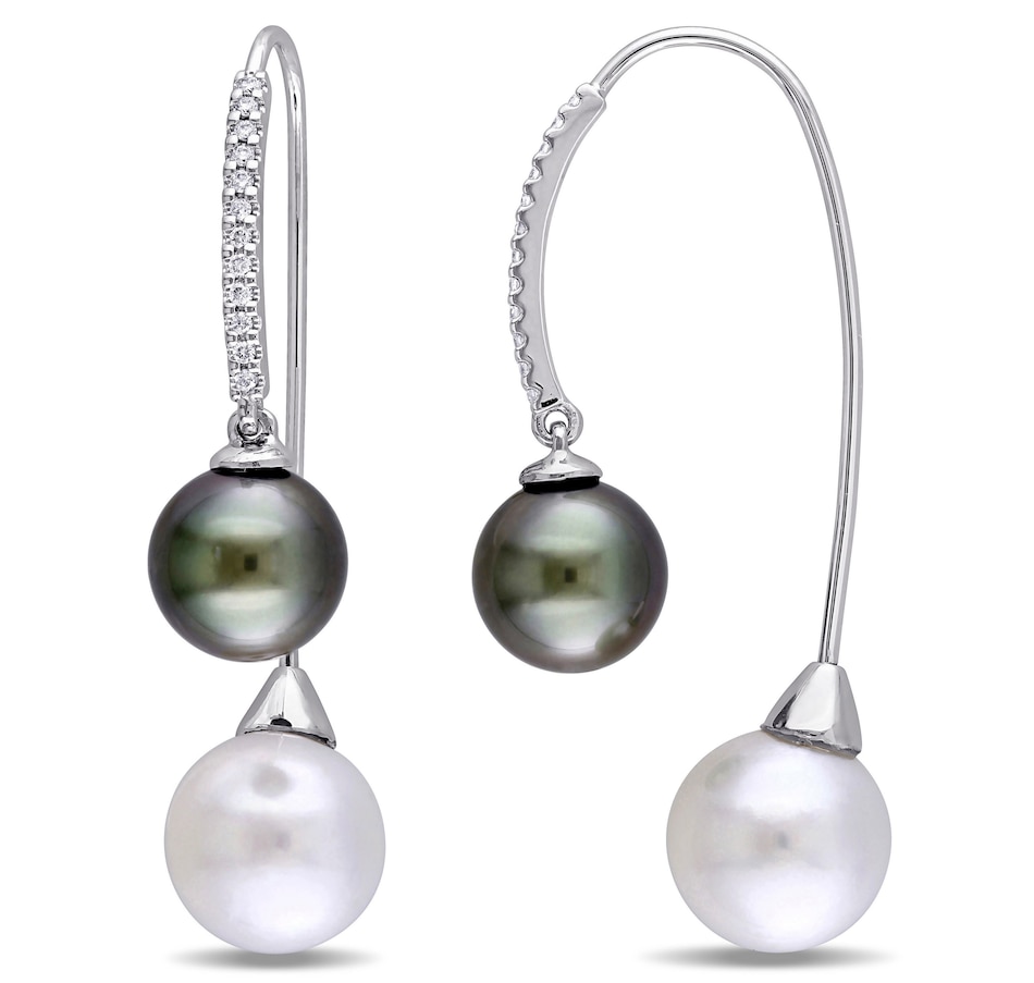 Jewellery - Earrings - Drop Earrings - AMOUR Pearls 14K White Gold 9-10 ...