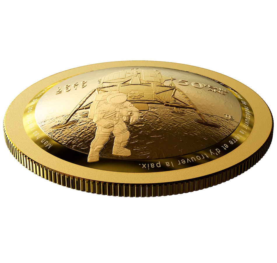 Image 609892_ALTMORE1.jpg, Product 609-892 / Price $1,999.95, 2019 $100 Pure Gold Coin 50th Anniversary of the Apollo 11 Moon Landing from Royal Canadian Mint (RCM) on TSC.ca's Coins department