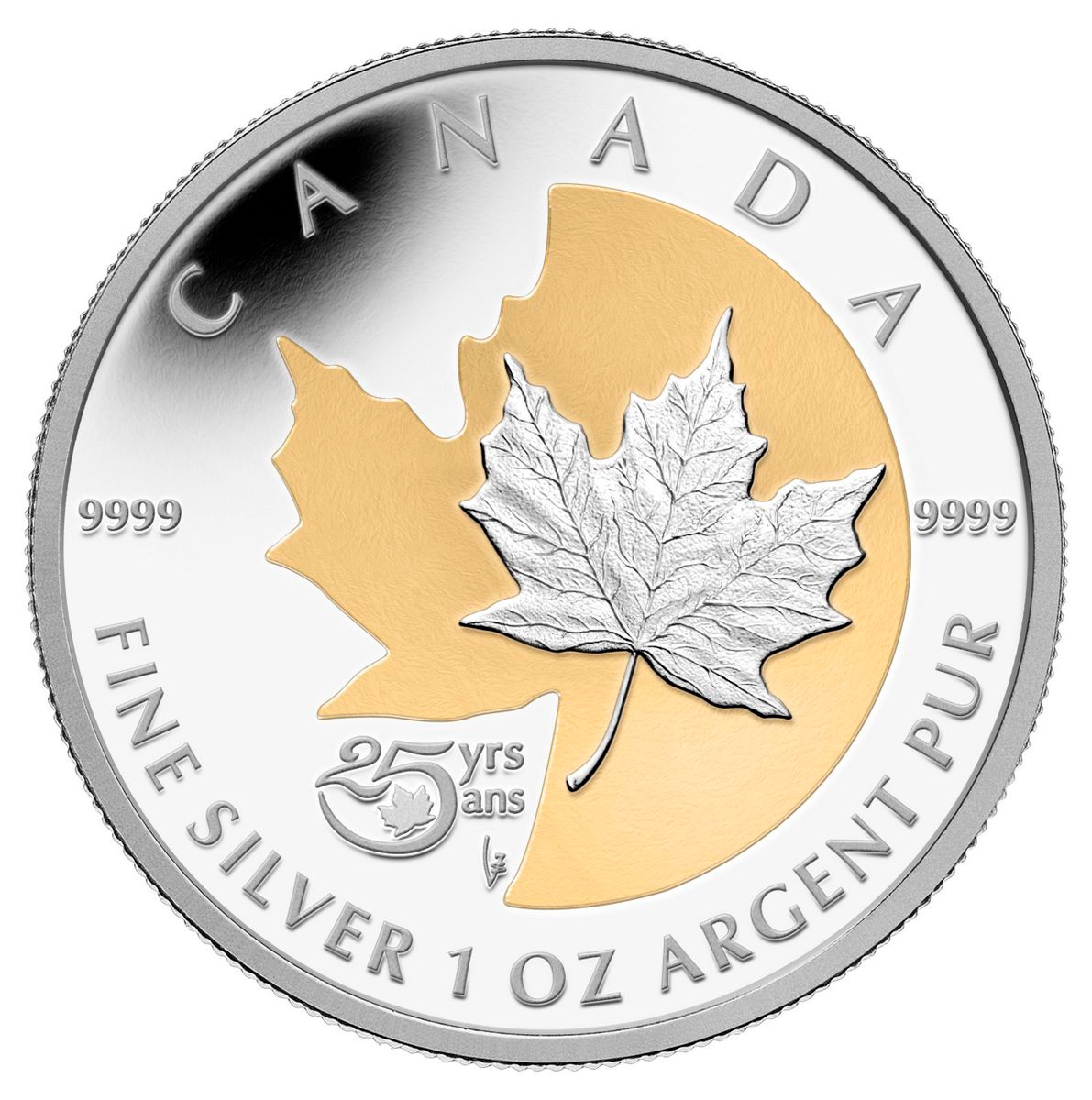 $5 One-Ounce Fine Silver Coin - 25th Anniversary of the Silver