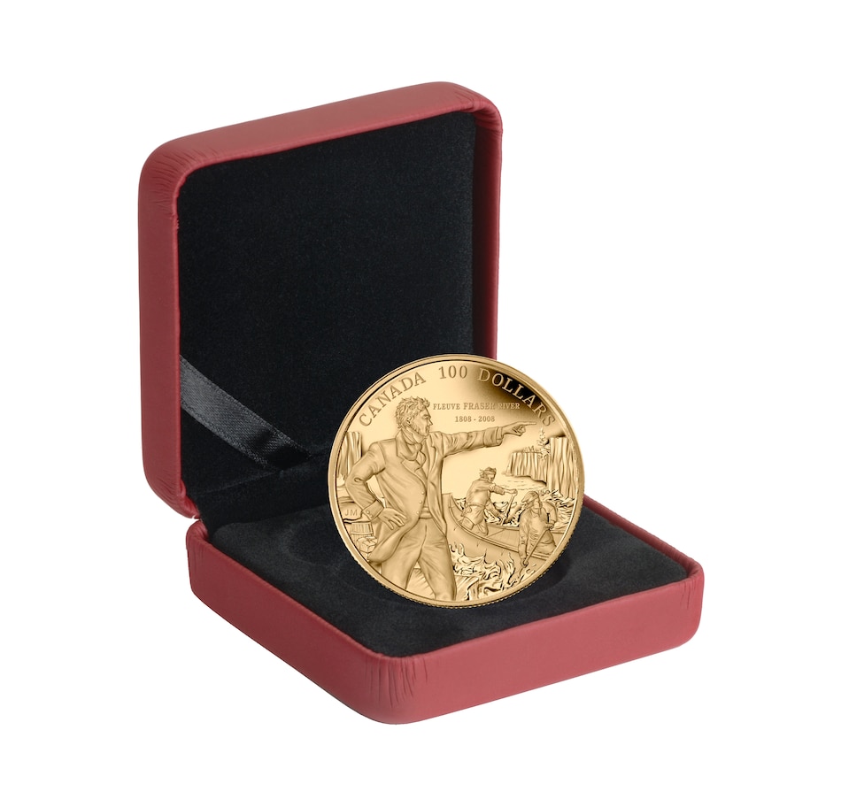 Image 609967_ALTMORE2.jpg, Product 609-967 / Price $999.95, $100 14-Karat Gold Coin 2008 Descending the Fraser River from Royal Canadian Mint (RCM) on TSC.ca's Coins department