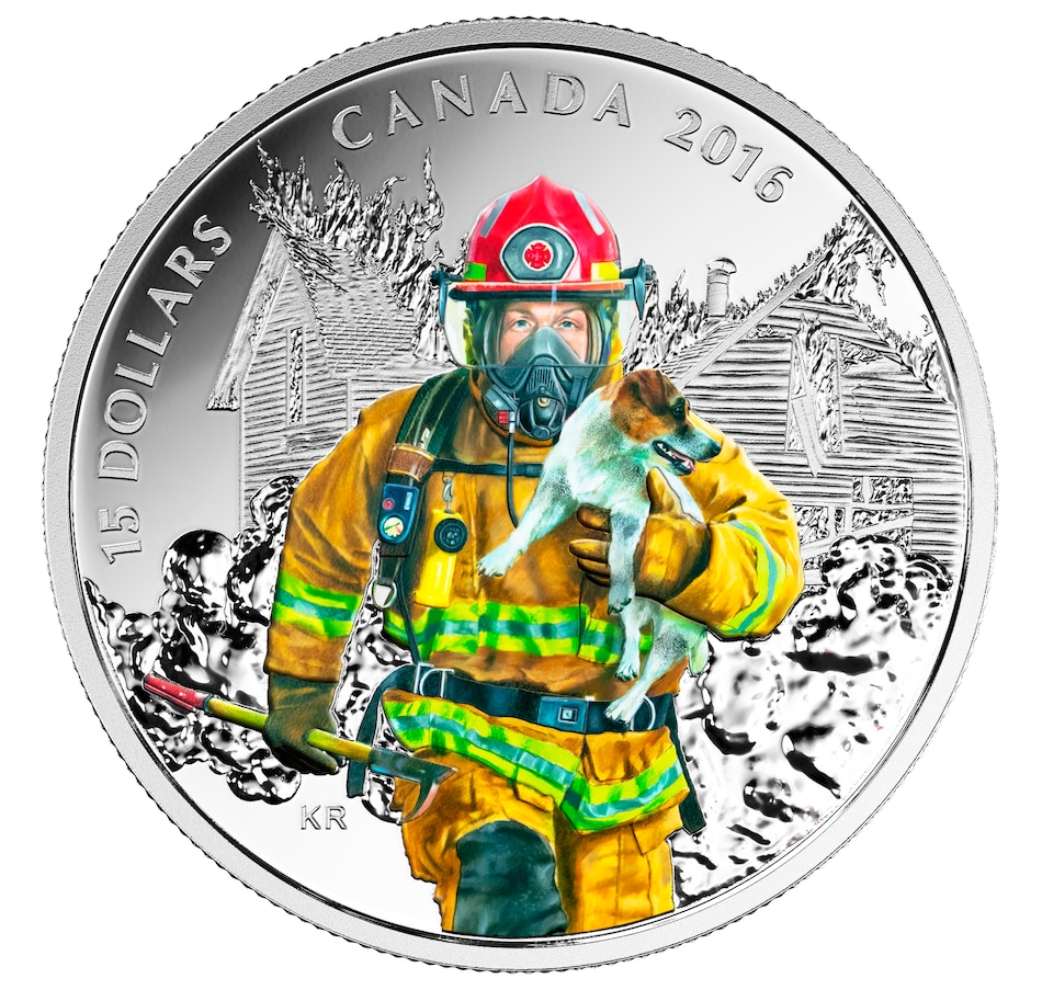 Image 609968_ALTMORE1.jpg, Product 609-968 / Price $299.95, 2016 $15 Fine Silver Four-Coin Set: Firefighters, Police, Paramedics and Military from Royal Canadian Mint (RCM) on TSC.ca's Coins department
