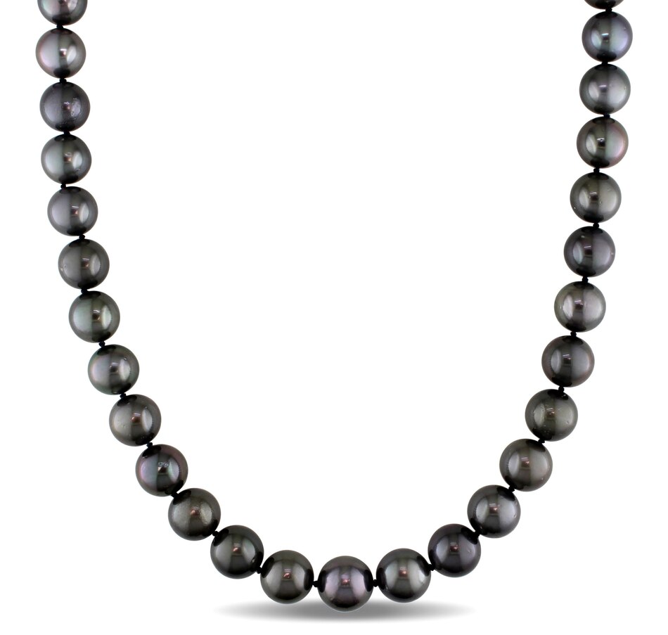 Image 610799.jpg, Product 610-799 / Price $2,400.00, AMOUR Pearls 14K White Gold 9-11mm Black Tahitian Cultured Pearl Strand Necklace from Amour Pearls on TSC.ca's Jewellery department