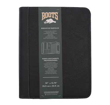 Roots Executive Zip-Around Padfolio with Credit Card Slots