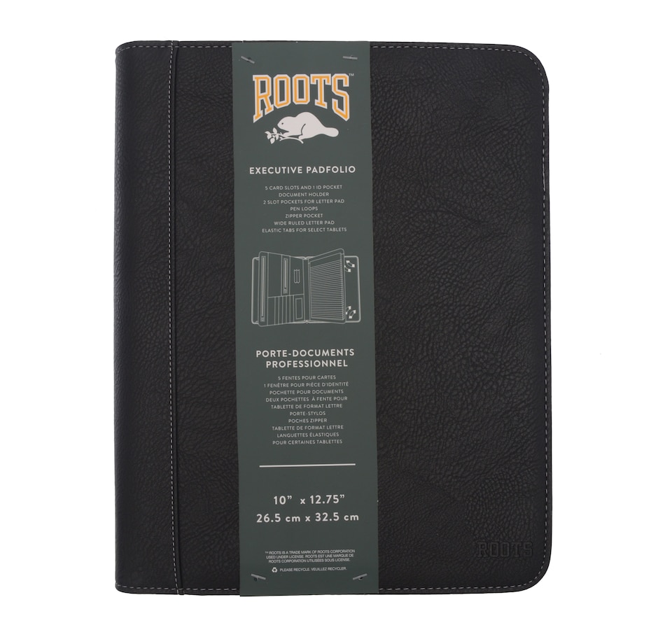 Image 611873.jpg, Product 611-873 / Price $94.99, Roots Executive Zip-Around Padfolio with Credit Card Slots from ROOTS on TSC.ca's Home & Garden department