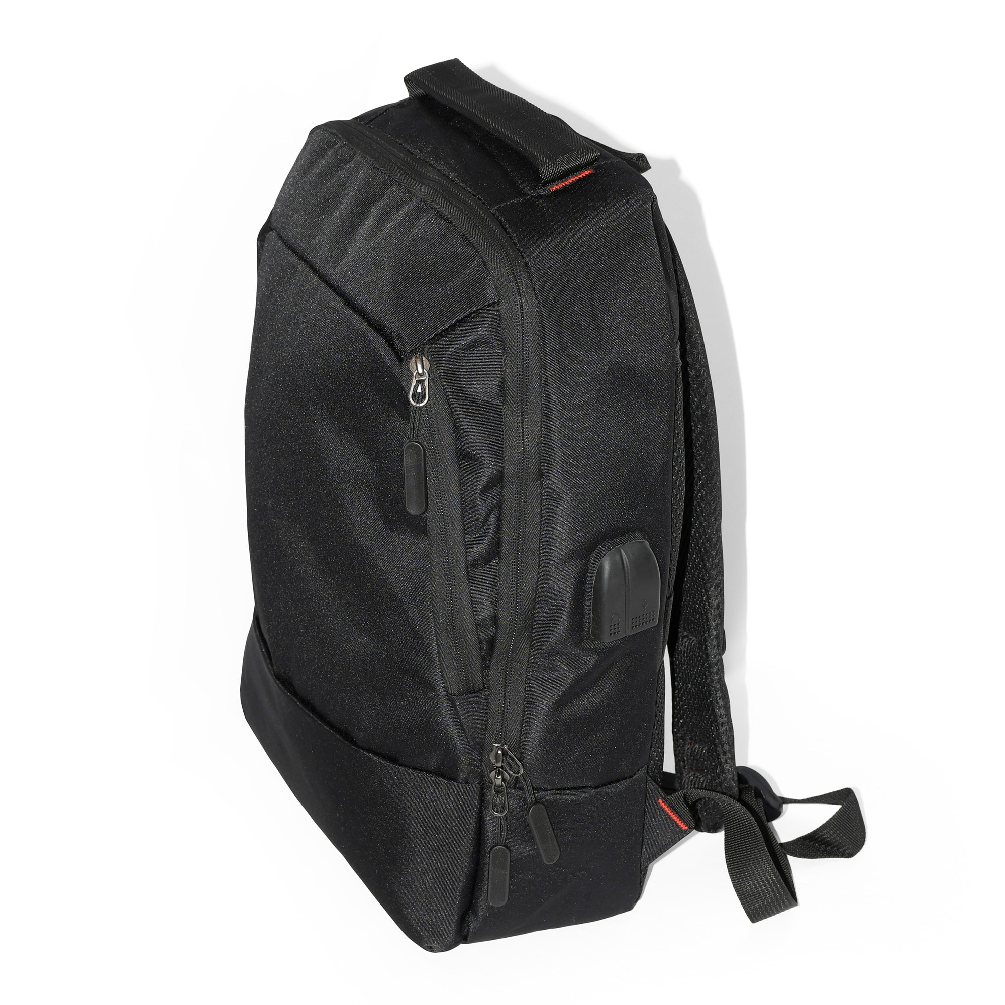 Black structured online backpack