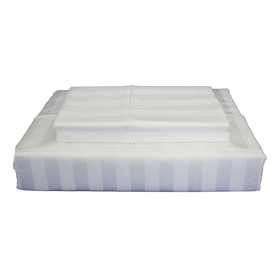 Image 613566_WHT.jpg, Product 613-566 / Price $139.99 - $249.99, Maholi Bamboo Stripe 310 Thread Count Sheet Set from Maholi on TSC.ca's Home & Garden department
