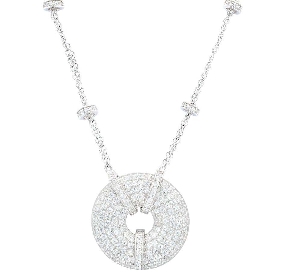 Image 617637.jpg, Product 617-637 / Price $157.99, Diamonelle Sterling Silver Diamonelle Disk Station Necklace from Diamonelle on TSC.ca's Jewellery department