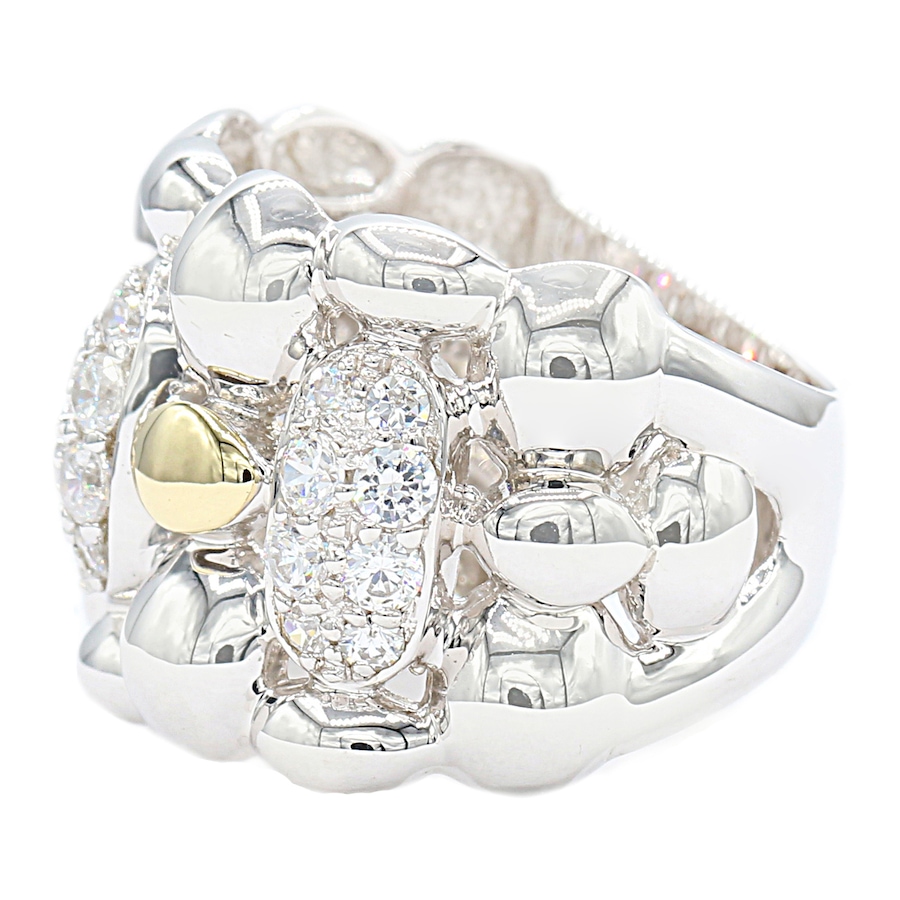 Image 617646_ALTMORE1.jpg, Product 617-646 / Price $178.99, Diamonelle Sterling Silver/14K Yellow Gold Diamonelle Bubble Ring from Diamonelle on TSC.ca's Jewellery department