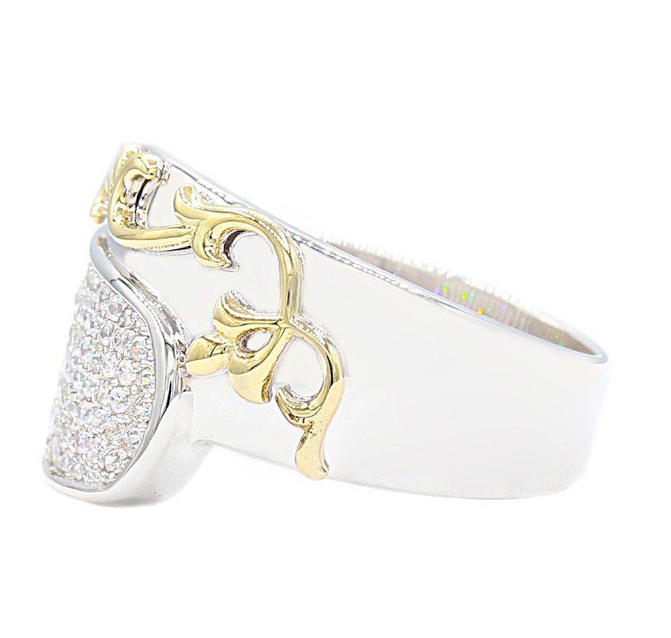 Image 617647_ALTMORE1.jpg, Product 617-647 / Price $262.99, Diamonelle Sterling Silver/14K Yellow Gold Diamonelle Bypass Ring from Diamonelle on TSC.ca's Jewellery department