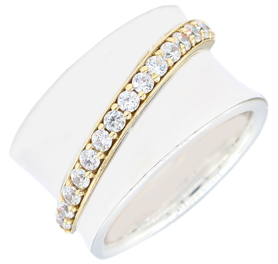 Image 617649.jpg, Product 617-649 / Price $262.99, Diamonelle Sterling Silver/14K Yellow Gold Diamonelle Two Tone Contemporary Ring from Diamonelle on TSC.ca's Jewellery department