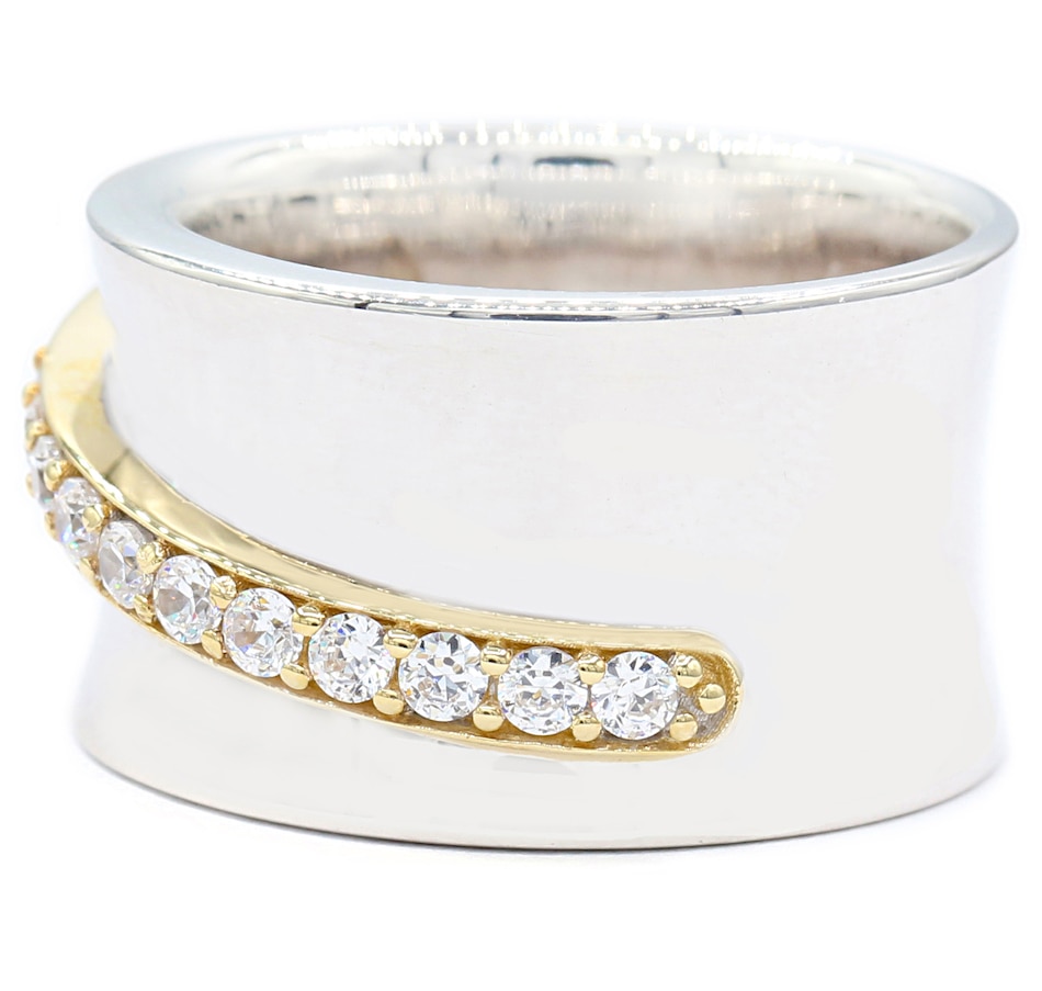 Image 617649_ALTMORE1.jpg, Product 617-649 / Price $262.99, Diamonelle Sterling Silver/14K Yellow Gold Diamonelle Two Tone Contemporary Ring from Diamonelle on TSC.ca's Jewellery department