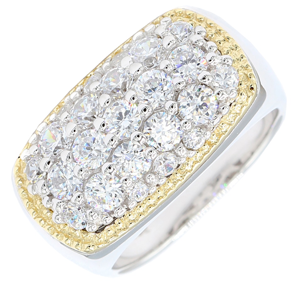 Image 617651.jpg, Product 617-651 / Price $262.99, Diamonelle Sterling Silver/14K Yellow Gold Pave Diamonelle Ring from Diamonelle on TSC.ca's Jewellery department