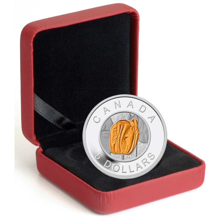 Image 618251_ALTMORE2.jpg, Product 618-251 / Price $99.95, $5 Fine Silver Coin 2014 Tulip from Royal Canadian Mint (RCM) on TSC.ca's Coins department