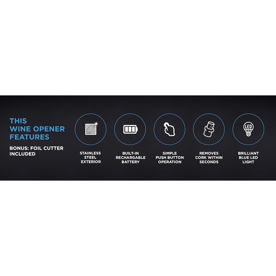 Image 618278_ALTMORE4.jpg, Product 618-278 / Price $44.99, Chefman Rechargeable Electric Wine Opener from Chefman on TSC.ca's Kitchen department