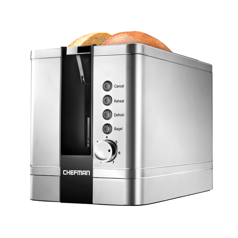 Image 618281.jpg, Product 618-281 / Price $49.99, Chefman 2-Slice Stainless Steel Pop-Up Toaster from Chefman on TSC.ca's Kitchen department