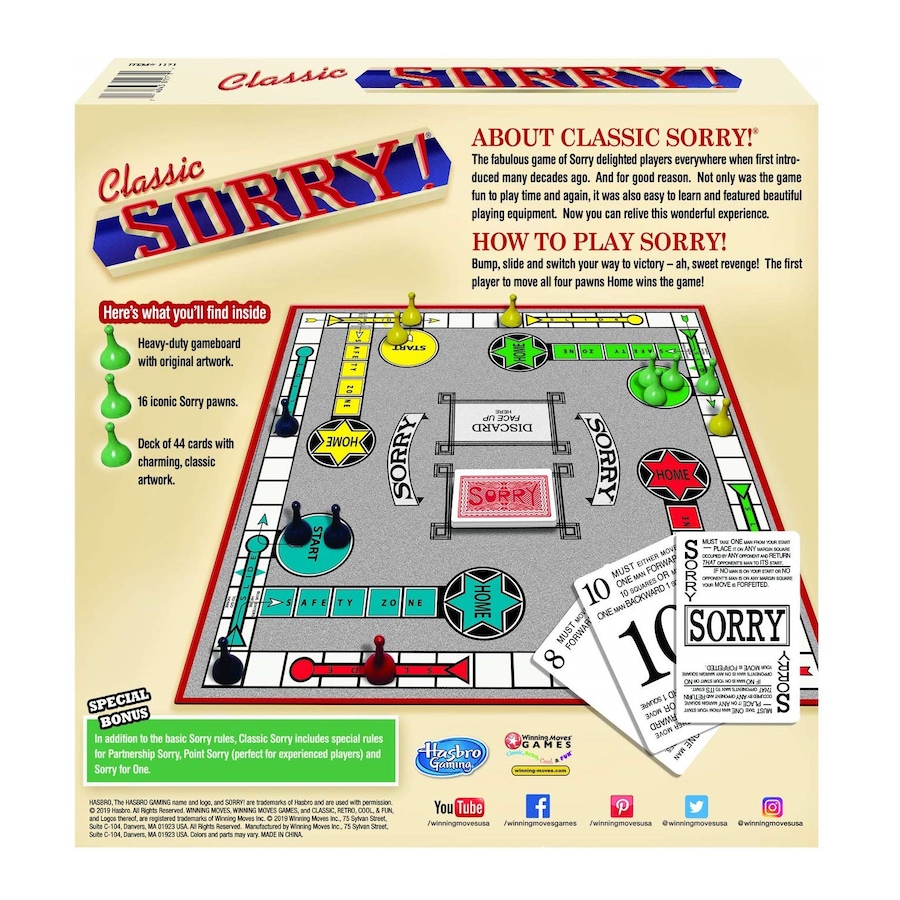 Image 618350_ALTMORE1.jpg, Product 618-350 / Price $41.99, Winning Moves Games Sorry Classic Edition from Winning Moves on TSC.ca's Toys & Hobbies department