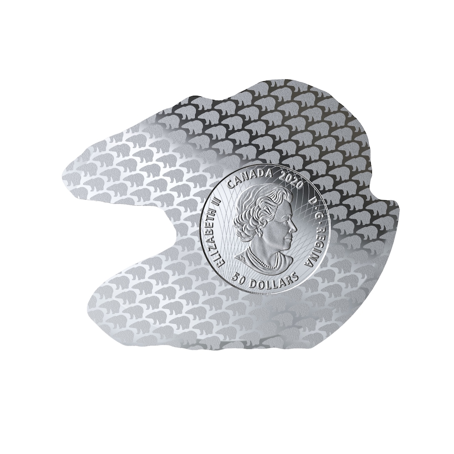 Image 618465_ALTMORE1.jpg, Product 618-465 / Price $329.95, 2020 Real Shapes $50 Three-Ounce Fine Silver Coin - Polar Bear from Royal Canadian Mint (RCM) on TSC.ca's Coins department